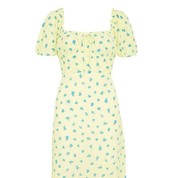 Faithful The Brand Bette Midi Dress in Luda floral lemon US8/Large NWT - Picture 6 of 6